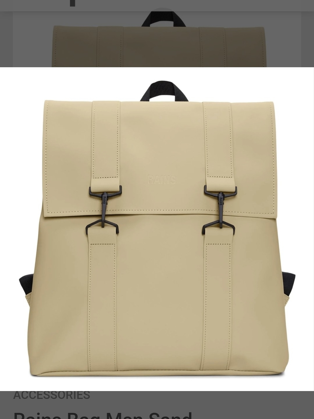 RAINS MSN Bag Sand